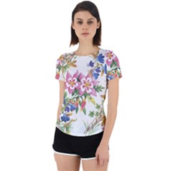 Garden Flowers Back Cut Out Sport Tee by goljakoff