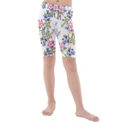 Garden Flowers Pattern Kids  Mid Length Swim Shorts by goljakoff