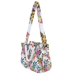 Summer Flowers Rope Handles Shoulder Strap Bag by goljakoff