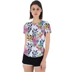 Summer Flowers Back Cut Out Sport Tee by goljakoff