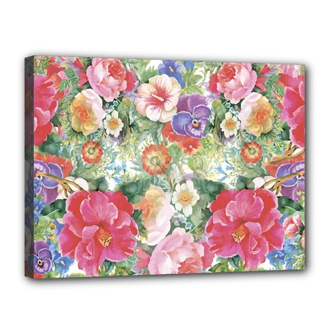 Beautiful Flowers Canvas 16  X 12  (stretched) by goljakoff