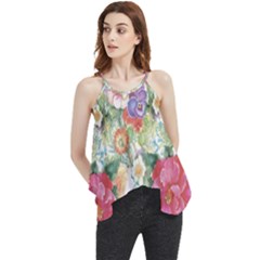 Beautiful Flowers Flowy Camisole Tank Top by goljakoff