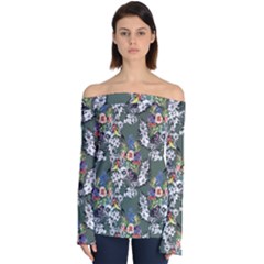 Garden Off Shoulder Long Sleeve Top by goljakoff