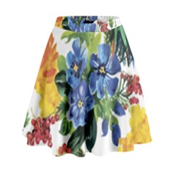 Flowers High Waist Skirt by goljakoff