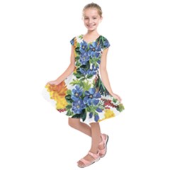 Flowers Kids  Short Sleeve Dress