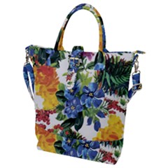 Flowers Buckle Top Tote Bag by goljakoff