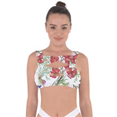 Summer Flowers Bandaged Up Bikini Top by goljakoff