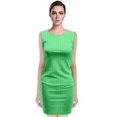 Algae Green & Black -  Classic Sleeveless Midi Dress by FashionLane