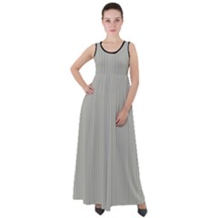 Silver Cloud Grey & Black - Empire Waist Velour Maxi Dress by FashionLane