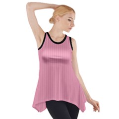 Amaranth Pink & Black - Side Drop Tank Tunic