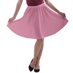 Amaranth Pink & Black - A-line Skater Skirt