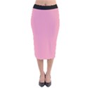 Amaranth Pink & Black - Velvet Midi Pencil Skirt View1