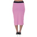 Amaranth Pink & Black - Velvet Midi Pencil Skirt View2