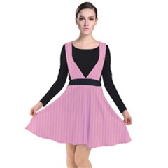 Amaranth Pink & Black - Plunge Pinafore Dress