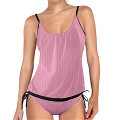 Amaranth Pink & Black - Tankini Set