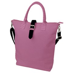 Amaranth Pink & Black - Buckle Top Tote Bag