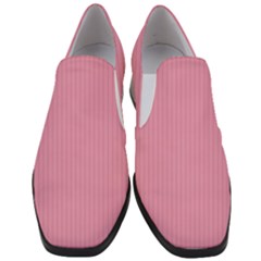 Amaranth Pink & Black - Women Slip On Heel Loafers