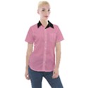 Amaranth Pink & Black - Women s Short Sleeve Pocket Shirt View1