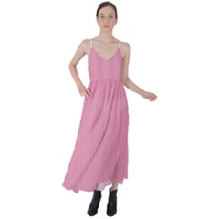 Amaranth Pink & Black - Tie Back Maxi Dress