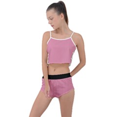 Amaranth Pink & Black - Summer Cropped Co-ord Set