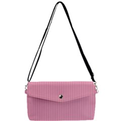 Amaranth Pink & Black - Removable Strap Clutch Bag