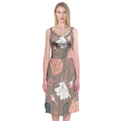 Rose -01 Midi Sleeveless Dress by LakenParkDesigns