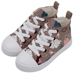 Rose -01 Kids  Mid-top Canvas Sneakers by LakenParkDesigns