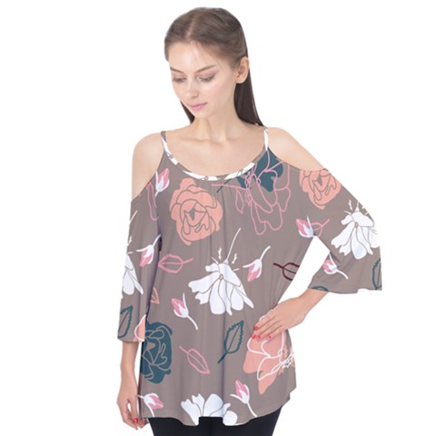 Rose -01 Flutter Tees by LakenParkDesigns