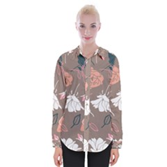 Rose -01 Womens Long Sleeve Shirt