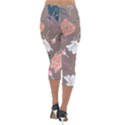 Rose -01 Lightweight Velour Capri Leggings  View2