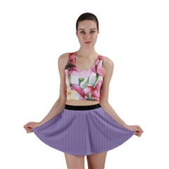 Bougain Villea Purple & Black - Mini Skirt by FashionLane