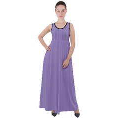 Bougain Villea Purple & Black - Empire Waist Velour Maxi Dress by FashionLane