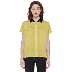 Arylide Yellow & Black - Short Sleeve Pocket Shirt by FashionLane
