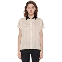 Antique White & Black - Short Sleeve Pocket Shirt