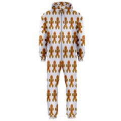 Gingerbread Men Hooded Jumpsuit (men)  by Mariart