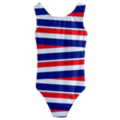 Patriotic Ribbons Kids  Cut-out Back One Piece Swimsuit