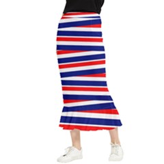 Patriotic Ribbons Maxi Fishtail Chiffon Skirt