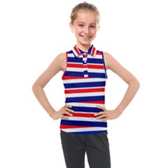 Patriotic Ribbons Kids  Sleeveless Polo Tee