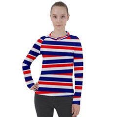 Patriotic Ribbons Women s Pique Long Sleeve Tee