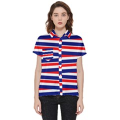 Patriotic Ribbons Short Sleeve Pocket Shirt