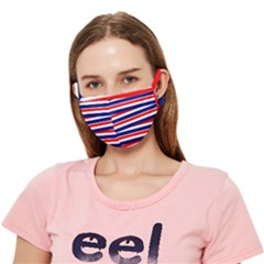 Patriotic Ribbons Crease Cloth Face Mask (adult)