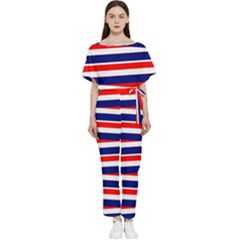 Patriotic Ribbons Batwing Lightweight Jumpsuit