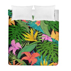 Tropical Greens Leaves Duvet Cover Double Side (full/ Double Size)