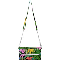 Tropical Greens Leaves Mini Crossbody Handbag