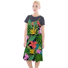 Tropical Greens Leaves Camis Fishtail Dress