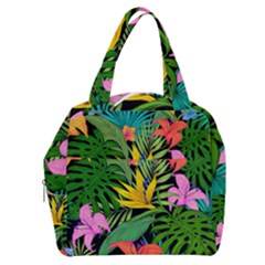 Tropical Greens Leaves Boxy Hand Bag