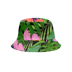 Tropical Greens Leaves Inside Out Bucket Hat (kids)