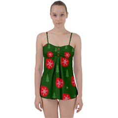 Christmas 001 Babydoll Tankini Set