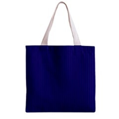 Berry Blue & White - Zipper Grocery Tote Bag