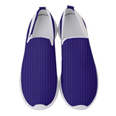Berry Blue & White - Women s Slip On Sneakers by FashionLane